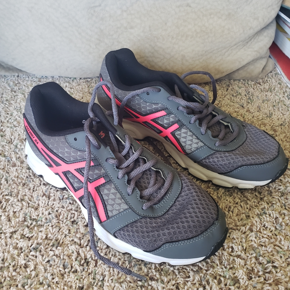 Asics Gray and Pink Women's Athletic Shoes